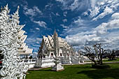 Famous Thailand temple or white temple, Wat Rong Khun,at Chiang Rai province, northern Thailand. 